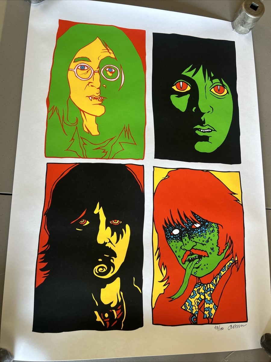 Jermaine Rogers Polluted Culture The Beatles Screen Print Poster