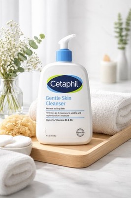Cetaphil Gentle Skin Cleanser | 16 FL Oz | Vitamin B3 B5 | Normal to Dry Skin
