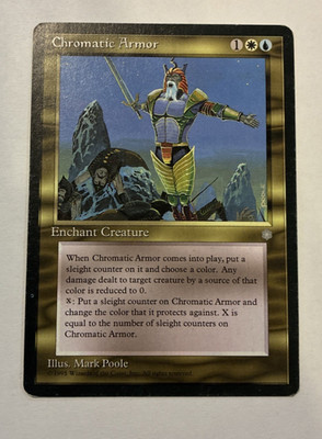 Chromatic Armor Ice Age Rare MTG 1995 HP