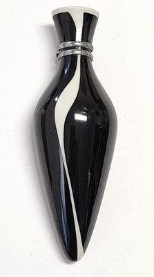 Vintage Frese Flower Car Case Porcelain Vase Black and White Made in Germany