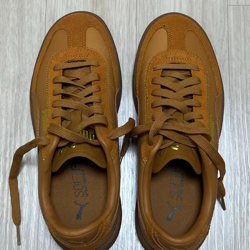 Puma Club 2 Caramel Latte Gold Sneakers - New, Size 230 thumbnail 2