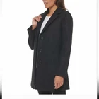 *NWT* DKNY Women’s Wool Blend Single Breasted Lined Coat (Black, XXL)