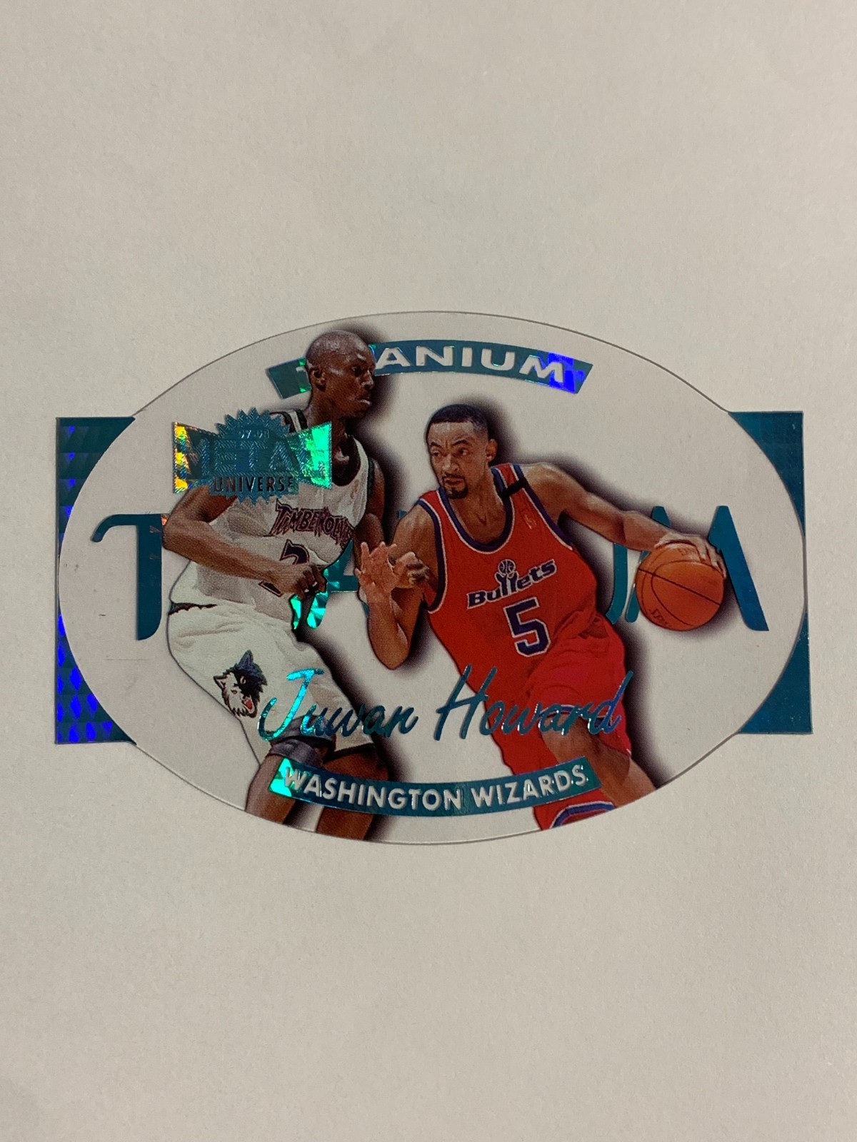 1997 Metal Universe Basketball Titanium Insert Juwan Howard Super Sharp Shape !