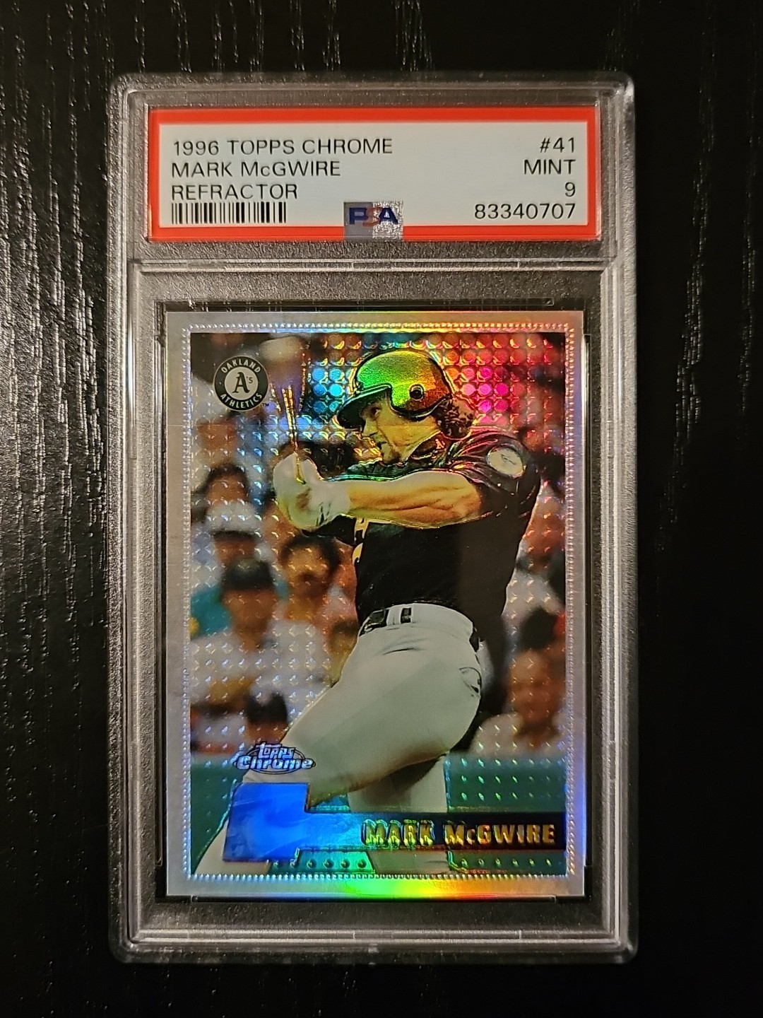1996 Topps Chrome Mark McGwire Refractor #41 PSA 9 Mint POP 26