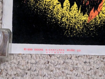 Jim Morrison Rare 1999 Vintage Blacklight Poster 22.5 x 34.5 Funky