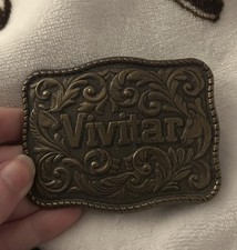 Vivitar Vintage Belt Buckle With Horseheads Detail In The Design