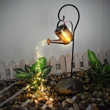 Enchanted Watering Can Outdoor Solar Watering Can Ornament Lamp Garden Art Light