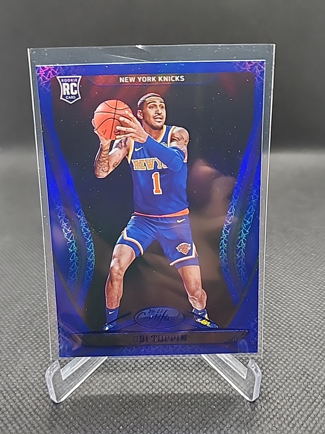 2020-21 Panini Certified - Obi Toppin #193 Mirror Blue (RC)