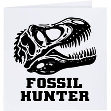 'Fossil Hunter Dinosaur Skull' Greeting Cards (GC048581)