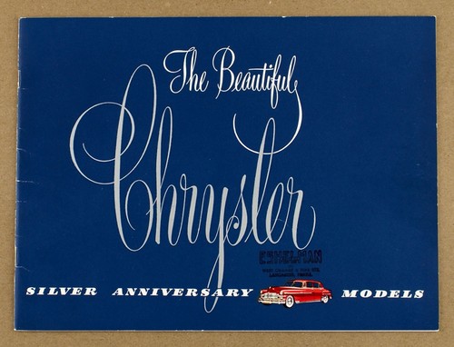 1949 Chrysler Silver Anniversary Original Brochure CS-250 New Yorker Royal