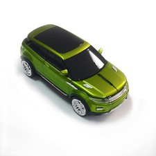 Wireless Car Mouse Cool SUV Shaped 1600 DPI 2.4Ghz LED Blue Light USB Green