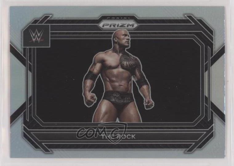 2023 Panini Prizm WWE Silver Prizm The Rock #41 3pu