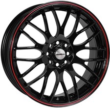 Alloy Wheels 15" Calibre Motion Black/Red For Daewoo Lanos 97-06