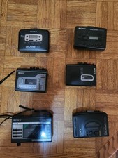 Lot of six Vintage Sony Walkman cassettes and Radios.