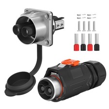 100 Amp Trolling Motor Plug and Receptacle Set - 6 to 4 AWG Wire Circular Con...