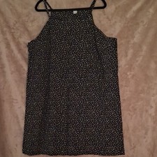 Old Navy Black/White Polka Dot Halter Strappy Sleeveless Short Sundress XXL