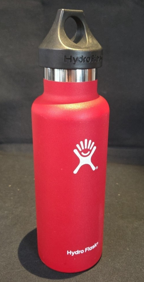 18 oz. Hydro Flask 2015 Lychee Red Standard Mouth, Loop Cap