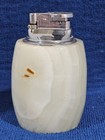Vintage - Onyx  Gas Table Lighter ~ Silver Tone Hardware — photo 3