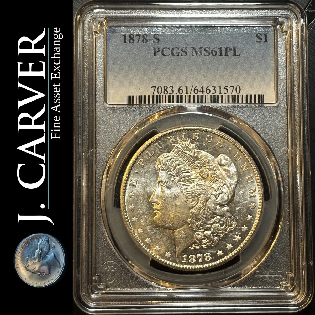 ★世界TOP最高鑑定PCGSMS61　　　　　　世界に『2枚のみ』です。 MS 61 Graded 1878 Year Morgan US Dollars (1878-1921) for sale | eBay