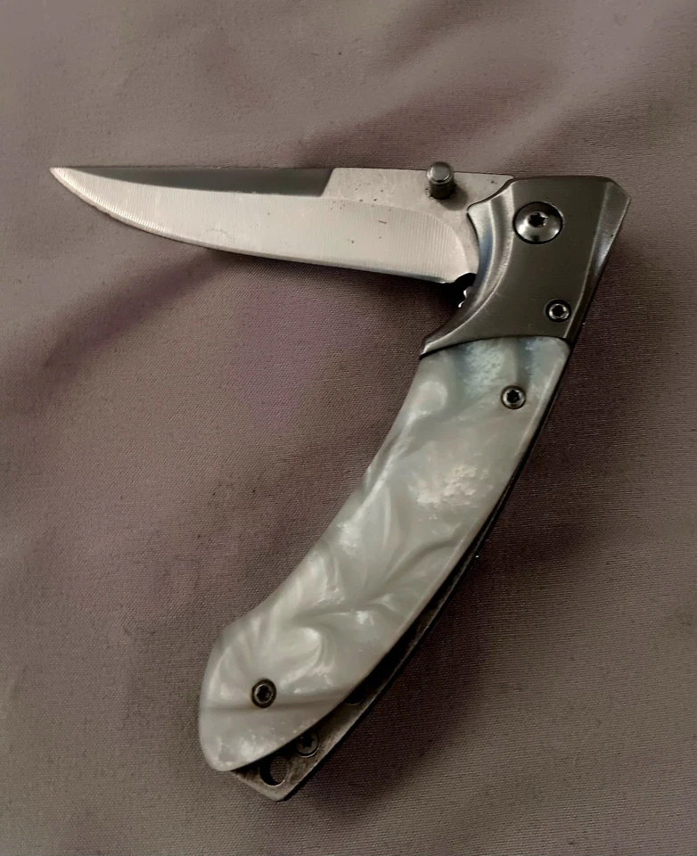 Navaja de Bolsillo Plegable Hoja Abierta Asistida por Resorte Táctica Perla 8,75” Caza Foto 3 de 4