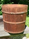Rare Large Antique Armour's White Cloud Shortening Banded WOODEN Shipping Bucket — photo 3