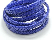 16.4 Feets Royal Blue Flat Braided Bolo Synthetic Leather Cord 10X4mm