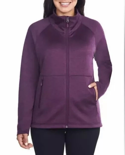 Kirkland Signature Women's Fleece Full Zip Jacket, Purple, Size S