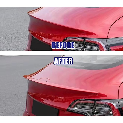 Tesla Model 3 Tail Spoiler Wing Rear Trunk Lid ABS 2017-20203 RED - Picture 7 of 8