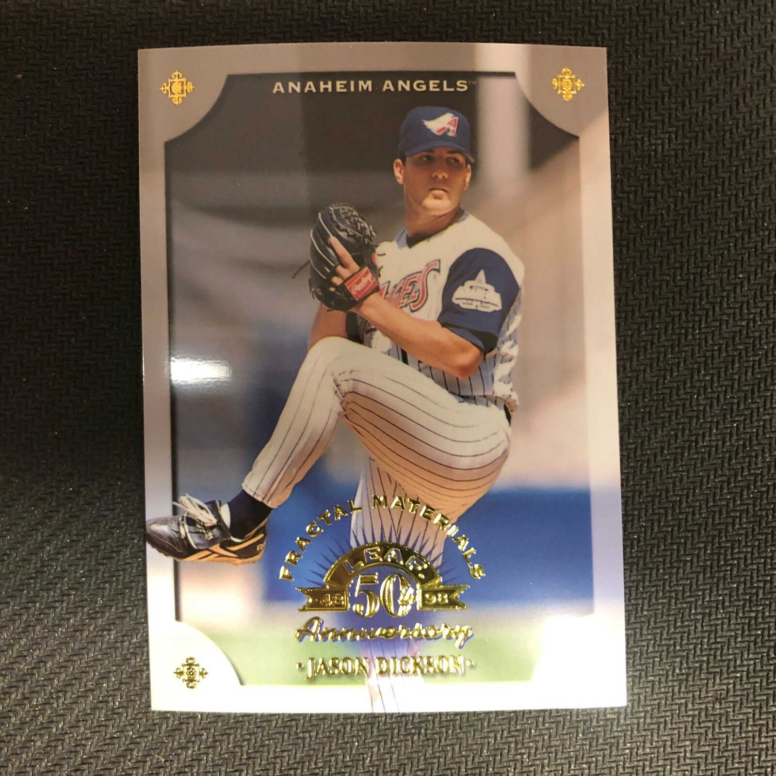1998 Leaf Fractal Materials Anaheim Angels Baseball Card #141 Jason Dickson