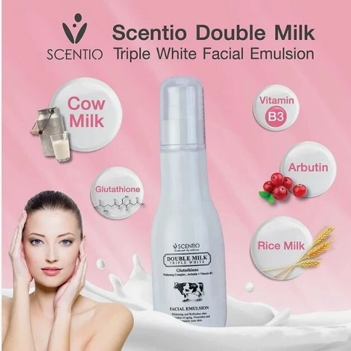 BEAUTY BUFFET SCENTIO DOUBLE MILK TRIPLE WHITE EMULSION Arbutin B3 Rice Gluta - Picture 2 of 7
