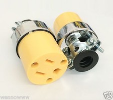 Lot 2 - Female Extension Cord Replacement Electrical Plugs 15AMP 125V 3 Prong