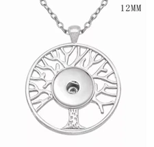 SMALL SNAP * TREE OF LIFE Necklace Snap Charm Jewelry 12mm Fits Ginger Snaps