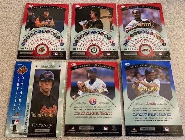 BASEBALL PARALLELS - 1997 Pinnacle Totally Certified Red & Blue (/1999) You Pick - Image 4 of 4