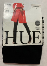 HUE Women's Lurex Rib 1 Pack Tights Black 3