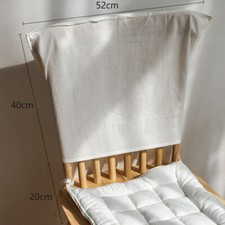 1PC Retro Cotton Linen Chair Seat Cover Protector Lace Up Home Dining Kitchen