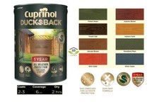 WOOD SHED & FENCE PAINT GARDEN CUPRINOL PROTECTION DUCKSBACK ALL COLOURS 5L