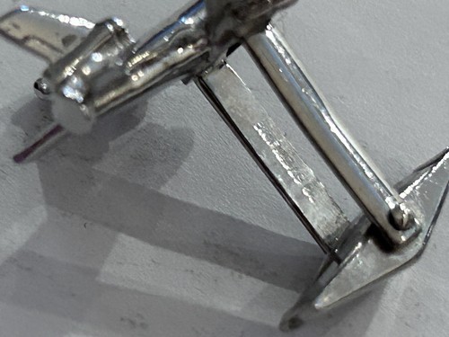 Sterling Silver Jet Plane Cuff Links - Picture 5 of 8