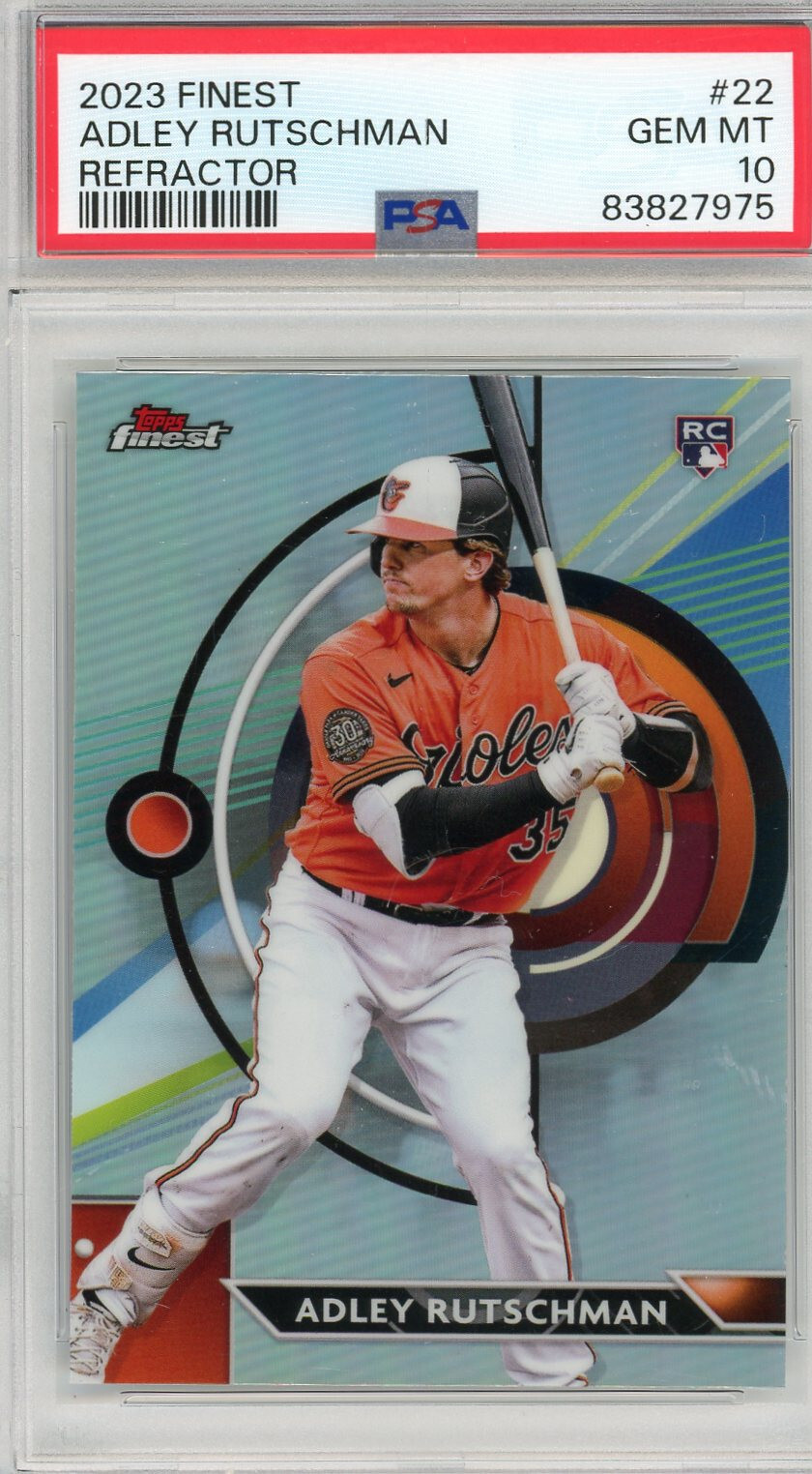 2023 Finest REFRACTOR Baseball ADLEY RUTSCHMAN PSA GEM MT 10 #22