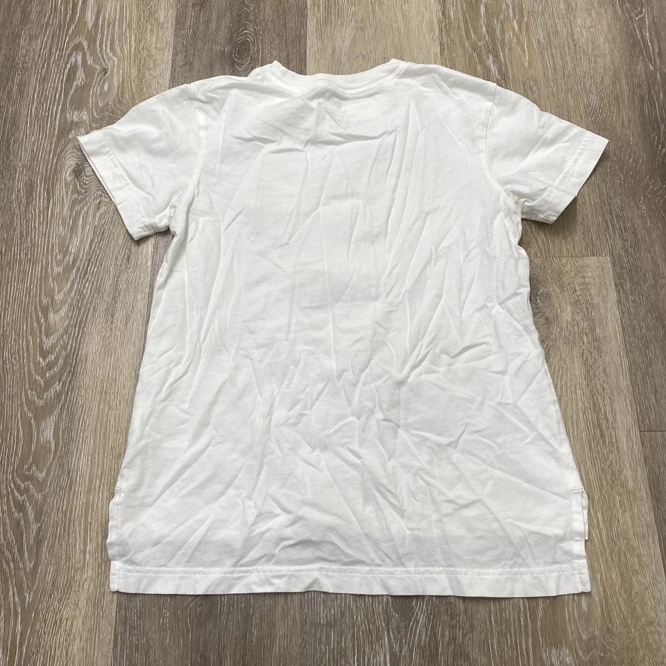 NIKE Crew Neck Graphic Short Sleeve White Basic T-Shirt Girl's Size Medium - Image 3 of 4