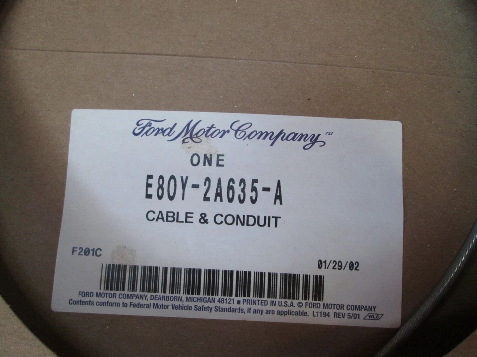 Nuevo de Lote Antiguo 1988 1989 Lincoln Continental Cable de Freno de Estacionamiento Trasero LH Frenos de Disco Traseros Foto 2 de 3