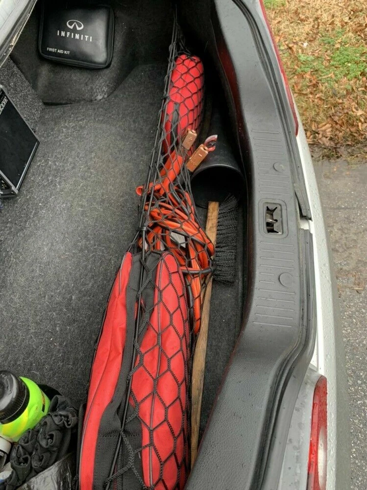 Red de carga organizadora de malla sobre maletero trasero para Infiniti G35 Coupe 2003-2007 Foto 2 de 4