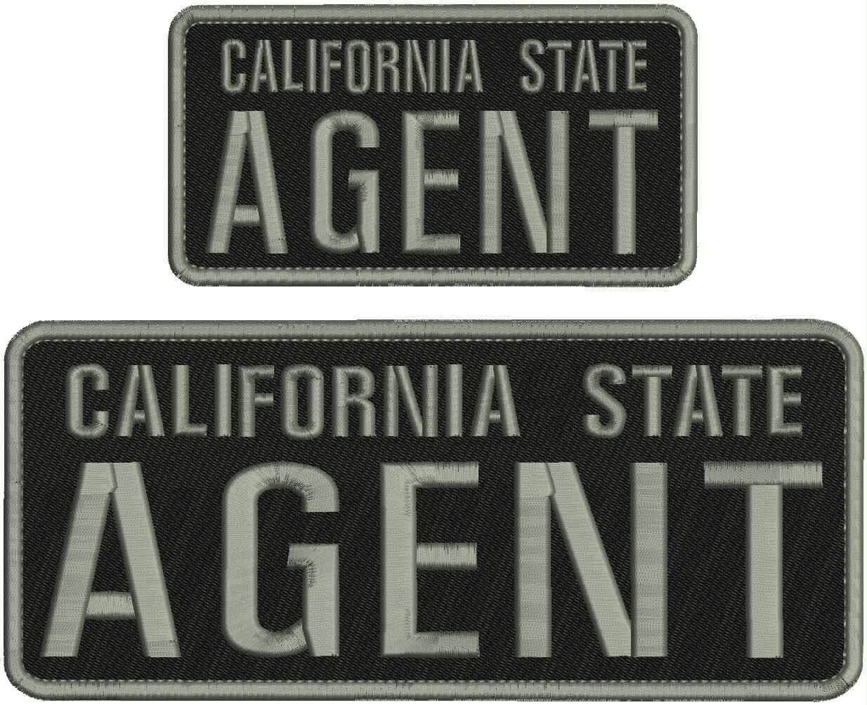 C S AGENT EMB PATCH 4X10 & 3X6 HOOK ON BACK BLK/GRAY | eBay