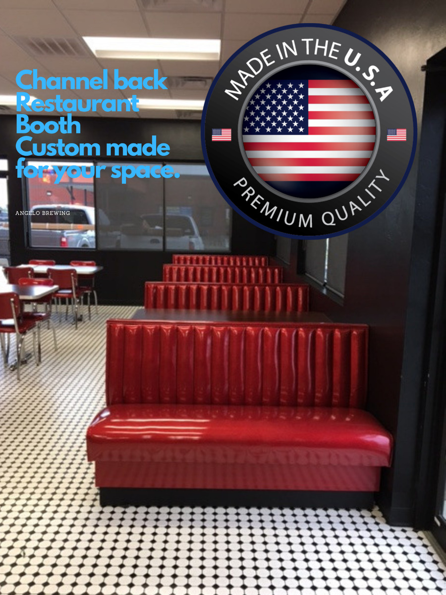 Restaurant Booth 6 channels back single & Double sided booth,Made in USA