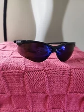 KLEENGUARD NEMESIS SAFETY GLASSES BLACK FRAME BLUE MIRROR LENS SUNGLASSES 14481