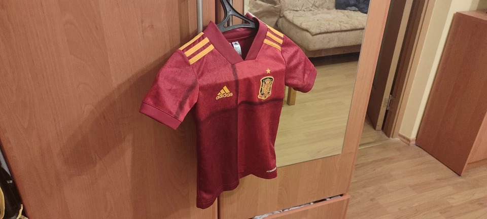 Maillot de football Adidas Espagne domicile football Euro2020 garçons 4-5 ans - Photo 2/4