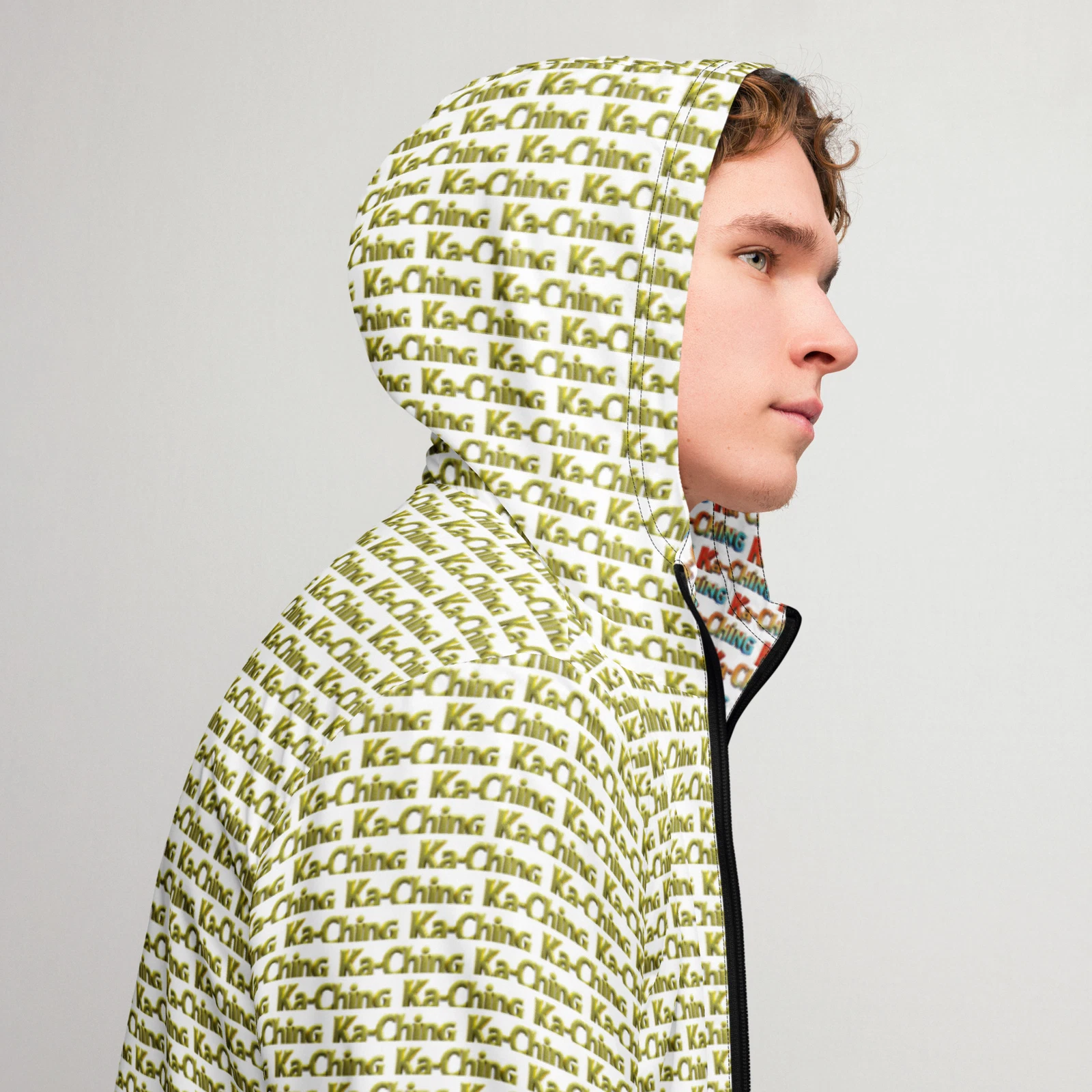 Ka-Ching Gold Patterned windbreaker