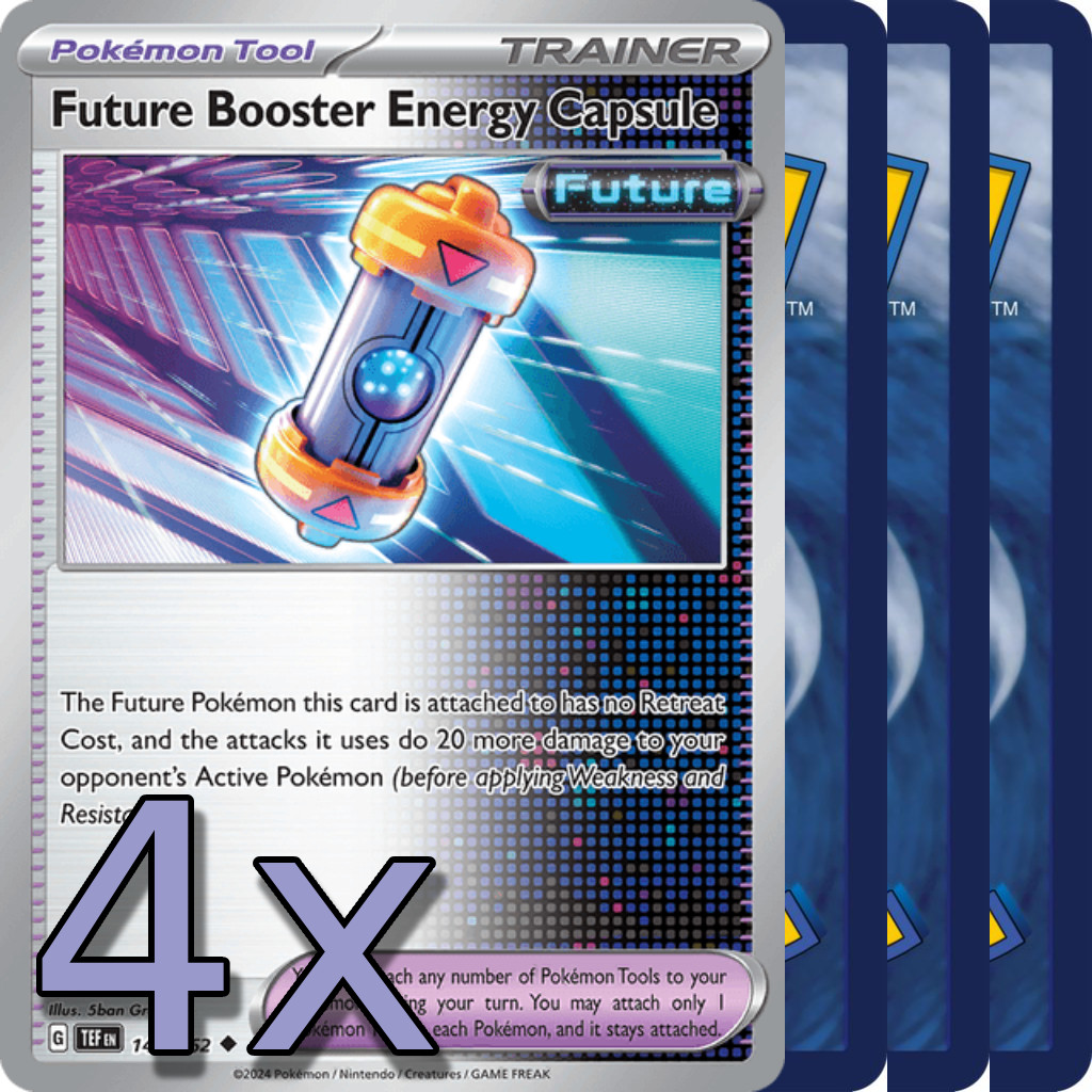 4x Future Booster Energy Capsule  - NM Playset - Trainer x4 - Pokemon TCG