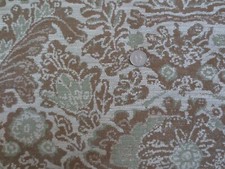 4503. WOVEN TAPESTRY Soft Green, Medium Brown UPHOLSTERY FABRIC--59" x 4 yds.