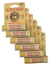 Lot of 6 / Burt’s Bees Beeswax Lip Balms w/Vitamin E & Peppermint