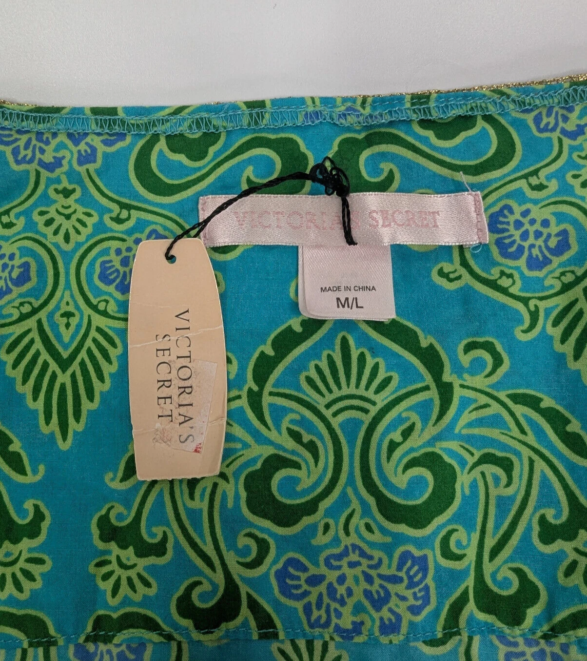 UNDERCOVER Victoria's Secret Mini Abito Donna Tg M L Copricostume Boho Estivo Spiaggia Tropicale